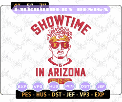 showtime in arizona football logo embroidery design, nfl kansas city chiefs football logo embroidery design, famous football team embroidery design, football embroidery design, pes, dst, jef, files