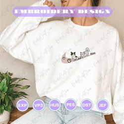 cats embroidered crewneck sweatshirt embroidered - hoodie embroidered, embroidery file, embroidery machine files