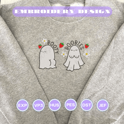 booty boobies embroidery machine design, spooky halloween embroidery design, spooky vibes embroidery machine file