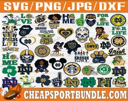 bundle 46 files notre dame fighting irish team svg, notre dame fighting irish svg, ncaa teams svg, ncaa svg, png, dxf