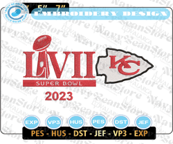 nfl super bowl lvii kansas city chief embroidery design, nfl football logo embroidery design, famous football team embroidery design, football embroidery design, pes, dst, jef, files