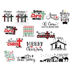 christ jesus christmas bundle svg, winter svg, merry christmas svg, holidays svg, santa svg file cut digital download
