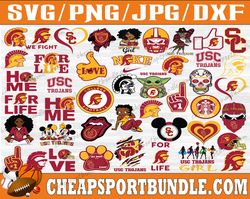 bundle 41 files usc trojans team svg, usc trojans svg, ncaa teams svg, ncaa svg, png, dxf, eps, instant download