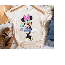 cute disney minnie mouse unicorn stripes and pineapples shirt, magic kingdom trip unisex t-shirt family birthday gift ad