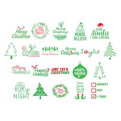 christmas bundle svg, winter svg, merry christmas svg, holidays svg, santa svg file cut digital download