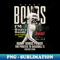 barry bonds original aesthetic tribute - modern sublimation png file - vibrant and eye-catching typography