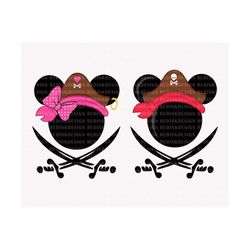 mouse pirate svg, pirates svg, cruise trip svg, family trip svg, family shirt trip, family vacation svg, mouse head svg,