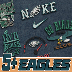 5+ e.a.g.l.e football logo embroidery bundle, famous football team embroidery bundle, football embroidery bundle, pes, dst, jef, files, instant download