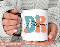 custom dr coffee mug, gift for doctor, medical school graduation gift, personalized dr mug, physician appreciation gift