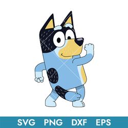 bluey bandit dad svg, bluey, bluey svg, blue, blue dog, bluey characters, bluey dog, bluey family, bandit dad, bc01