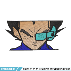 vegeta eyes embroidery design, dragonball embroidery, anime design, embroidery shirt, embroidery file,digital download