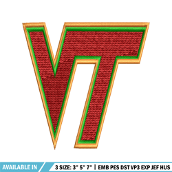 virginia tech hokies embroidery design, virginia tech hokies embroidery, logo sport, sport embroidery, ncaa embroidery.