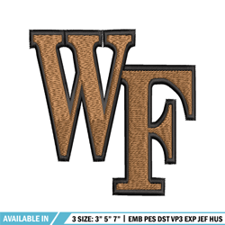 wake forest demon deacons embroidery design, wake forest demon deacons embroidery, sport embroidery, ncaa embroidery.