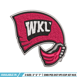 western kentucky hilltoppers embroidery design, western kentucky hilltoppers embroidery, logo sport, ncaa embroidery.