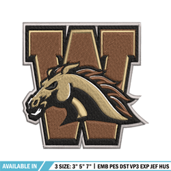 western michigan broncos embroidery design, western michigan broncos embroidery, sport embroidery, ncaa embroidery.