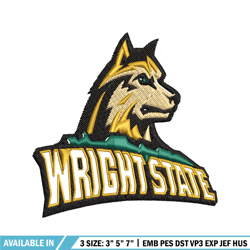 wright state raiders embroidery design, wright state raiders embroidery, logo sport, sport embroidery, ncaa embroidery.