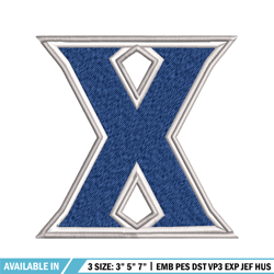 xavier musketeers embroidery design, xavier musketeers embroidery, logo sport, sport embroidery, ncaa embroidery.