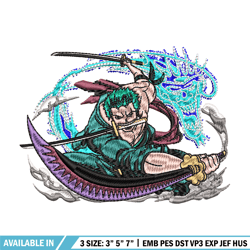 zoro dragon embroidery design, one piece embroidery, embroidery file, anime design, anime shirt, digital download