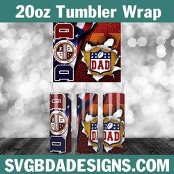 dad washington football tumbler wrap, nfl 20oz tumbler wrap, father football template wrap, washington football tumbler