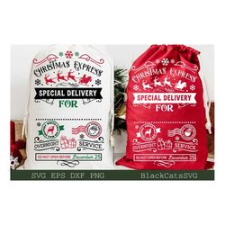 christmas express svg, santa sack svg, north pole express svg, santa sack svg, santa sack svgs,  north pole  svg,  santa