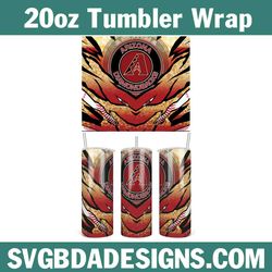 arizona diamondbacks baseball 20oz tumbler template, mlb tumbler wrap, mlb baseball template wrap, arizona diamondbacks