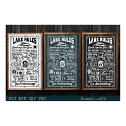 lake rules svg, welcome to the lake svg, lake vintage poster svg, outdoors poster svg, campsite poster svg, camping post