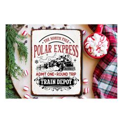 polar express train svg,  polar express, polar train svg,  christmas express svg, farmhouse christmas poster svg,