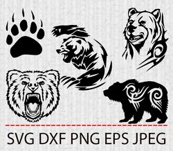 bear svg,png,eps cameo cricut design template stencil vinyl decal tshirt transfer iron on