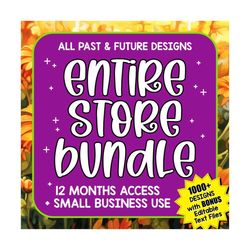 whole store access for 12 months  1 year commercial use | past and future svg design bundle | google drive access | svg