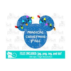 magical christmas yall 2 svg, digital cut files in svg, dxf, png and jpg, printable clipart