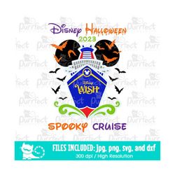 mouse wish ship halloween spooky cruise svg, family halloween vacation trip design, digital cut files svg dxf png jpg, p