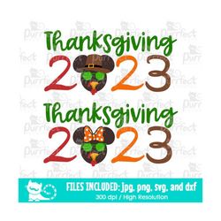 thanksgiving 2023 svg, fall autumn 2023 svg, give thanks svg, mouse svg, digital cut files in svg, dxf, png and jpg, pri