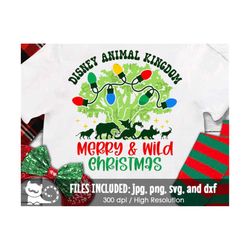 mouse animal kingdom merry and wild christmas svg, family vacation trip, digital clipart svg dxf jpeg png, printable ins