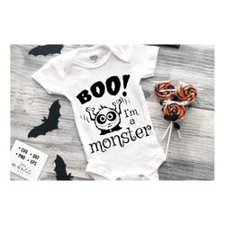 boo i'm a monster svg, halloween svg, happy halloween svg, witch svg