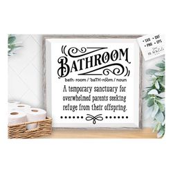 bathroom definition svg, bathroom svg, bath svg, rules svg, farmhouse svg, rustic sign svg, country svg, vinyl designs