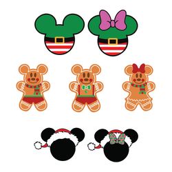 mickey and minnie mouse christmas bundle svg, merry christmas svg, christmas svg, christmas tree svg digital download