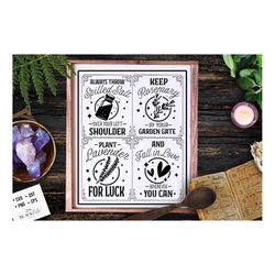 always throw spilled salt svg, witch kitchen svg, magic kitchen svg, kitchen vintage poster svg, witches kitchen svg, wi