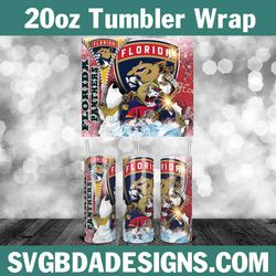Florida Panthers Tumbler Template 20oz, 20oz NHL Tumbler Wrap, NHL Hockey Template Wrap, Florida Panthers Hockey Tumbler
