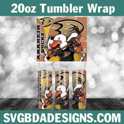 Anaheim Ducks Tumbler Template 20oz, 20oz NHL Tumbler Wrap, NHL Hockey Template Wrap, Anaheim Ducks Hockey Tumbler Wrap