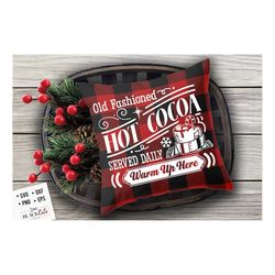 old fashioned hot cocoa svg, hot cocoa poster, hot cocoa svg,  vintage hot cocoa svg, vintage christmas svg, served here