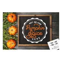 hot or iced pumpkin spice svg, pumpkin spice svg, autumn svg, fall svg, autumn svg design