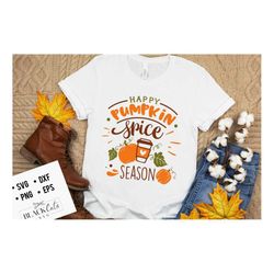 happy pumpkin spice season svg, pumpkin spice svg, autumn svg, fall svg, autumn svg design