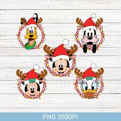 vintage mickey and friend christmas png, disney ears christmas png, disney christmas png, disney trip png, disney family