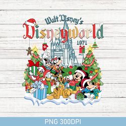 vintage walt disney world christmas png, disneyworld christmas png, retro disney christmas png, disney family travel png