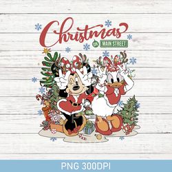 retro disney farm fresh minnie daisy png, mickey and friends christmas png, christmas disney family, christmas gift png