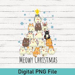 meowy christmas png, christmas cat png, christmas gifts for cat lover png, gifts for cat lover, merry christmas cat png