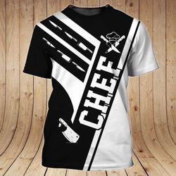 chef uniform 3d shirt for men women, cooking lover gifts