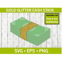 gold glitter fashion cash stack svg, fashion money svg, designer money svg, fashion cash svg, money stack svg, dollar bi