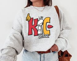 kc chief superbowl champions crewneck sweatshirt t-shirt, kc champs sweatshirt, kansas city shirt, kansas city champions