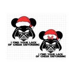 i find your lack of cheer disturbing svg, vader christmas svg, mouse vader svg, magic castle christmas, mouse christmas